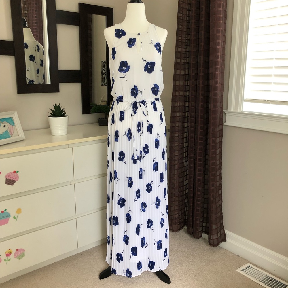 Banana Republic Summer Floral Pleated Dress Size 2 BNWOT